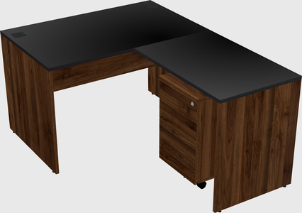 L-shaped office desk