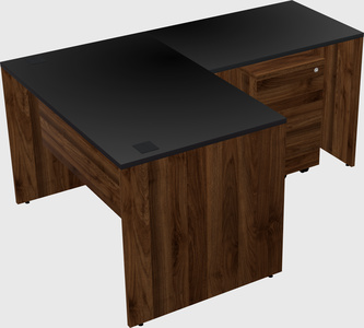 L-shaped office desk