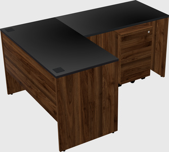 L-shaped office desk