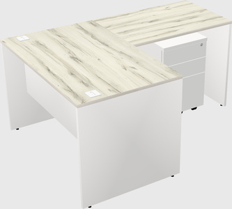 L-shaped office desk