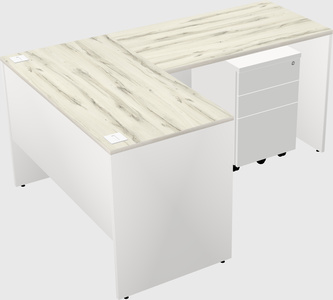 L-shaped office desk