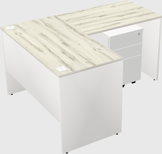 L-shaped office desk