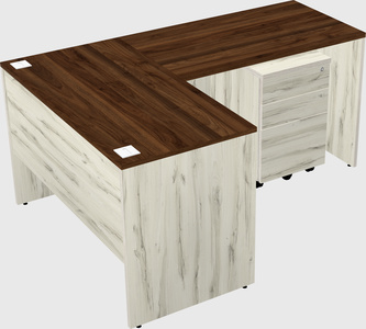 L-shaped office desk