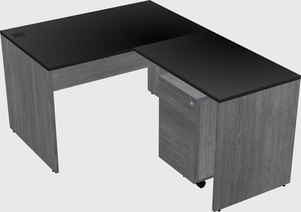 L-shaped office desk