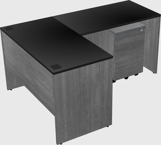 L-shaped office desk