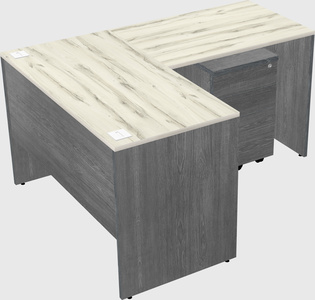 L-shaped office desk