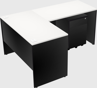 L-shaped office desk