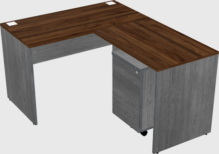 L-shaped office desk