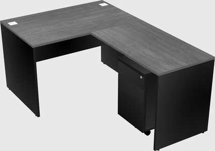 L-shaped office desk