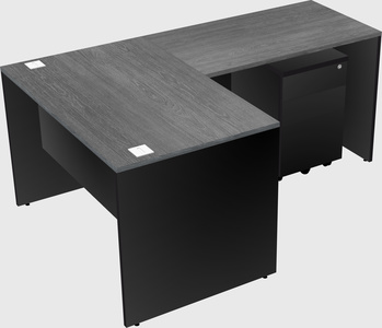 L-shaped office desk