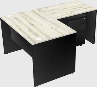 L-shaped office desk