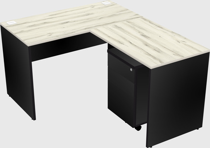 L-shaped office desk