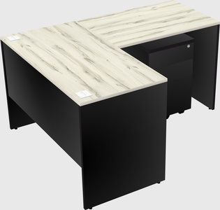 L-shaped office desk