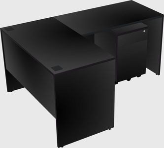 L-shaped office desk