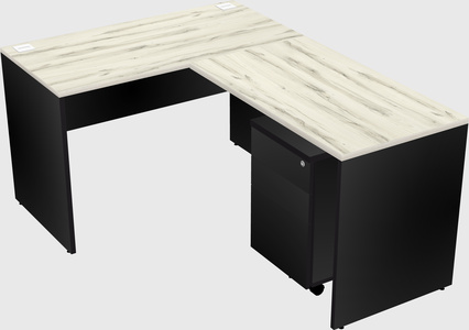 L-shaped office desk