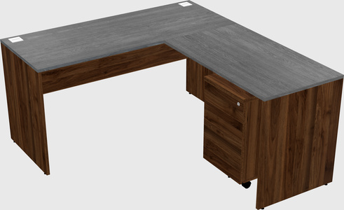 L-shaped office desk