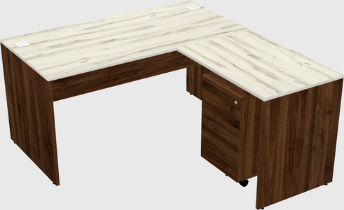 L-shaped office desk
