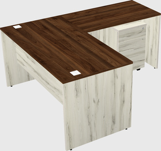 L-shaped office desk