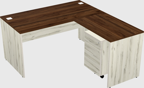 L-shaped office desk