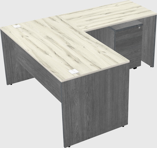 L-shaped office desk