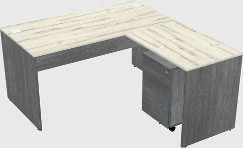 L-shaped office desk