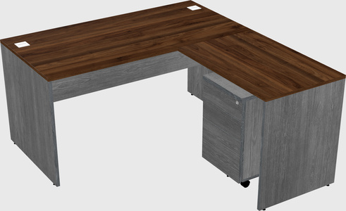 L-shaped office desk