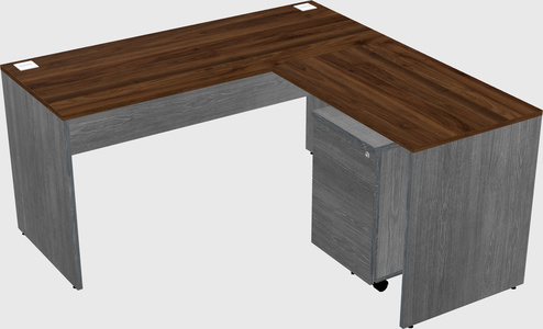 L-shaped office desk