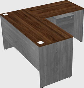 L-shaped office desk