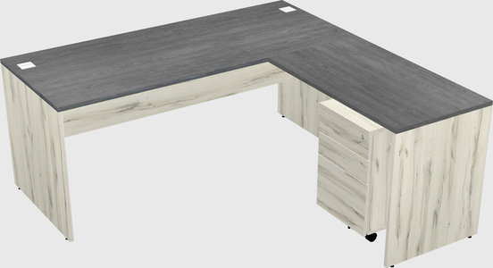 L-shaped office desk