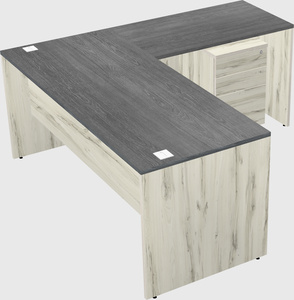 L-shaped office desk