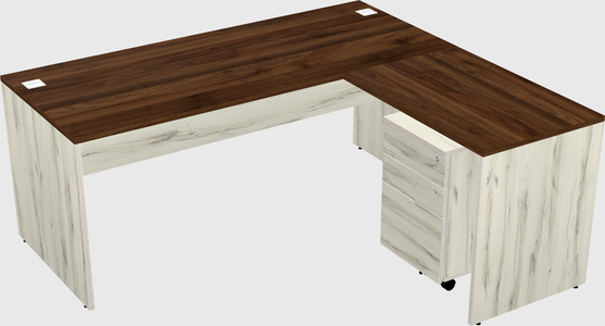L-shaped office desk