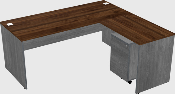 L-shaped office desk