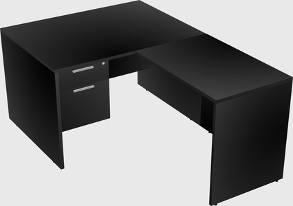 L-shaped office desk