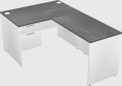 L-shaped office desk