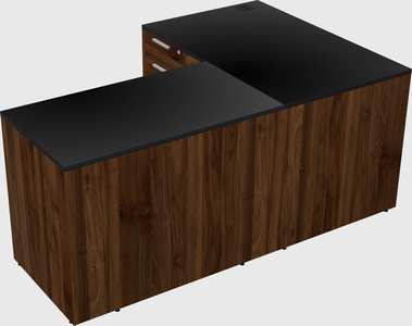L-shaped office desk
