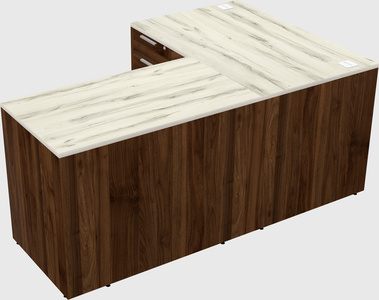 L-shaped office desk