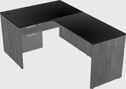 L-shaped office desk