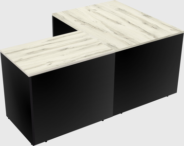 L-shaped office desk