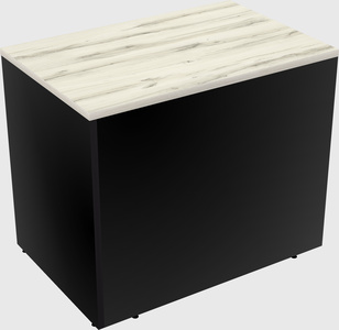 Desk return - wooden base