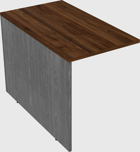Desk return - wooden base