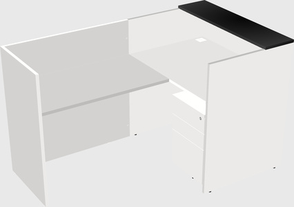 L-shaped modular reception