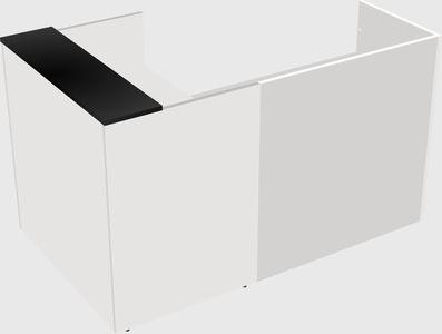 L-shaped modular reception