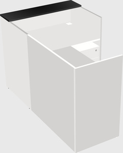 L-shaped modular reception