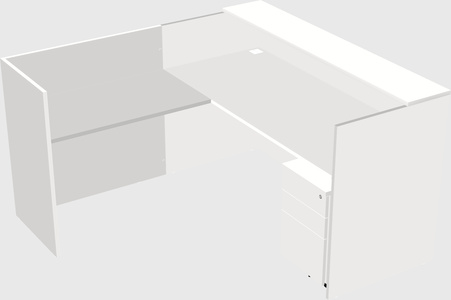 L-shaped modular reception