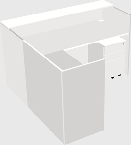 L-shaped modular reception