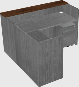 L-shaped modular reception
