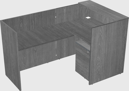 L-shaped modular reception