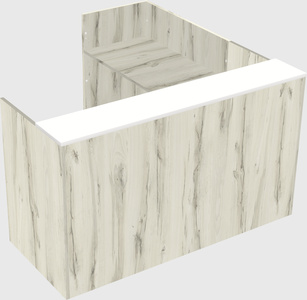 L-shaped modular reception
