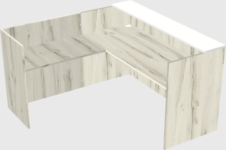 L-shaped modular reception