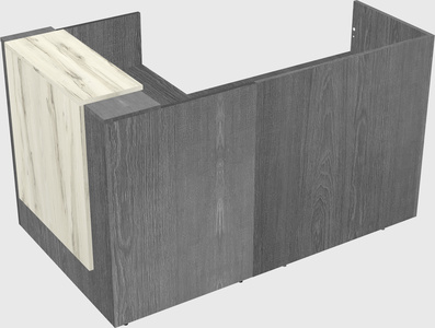 L-shaped modular reception